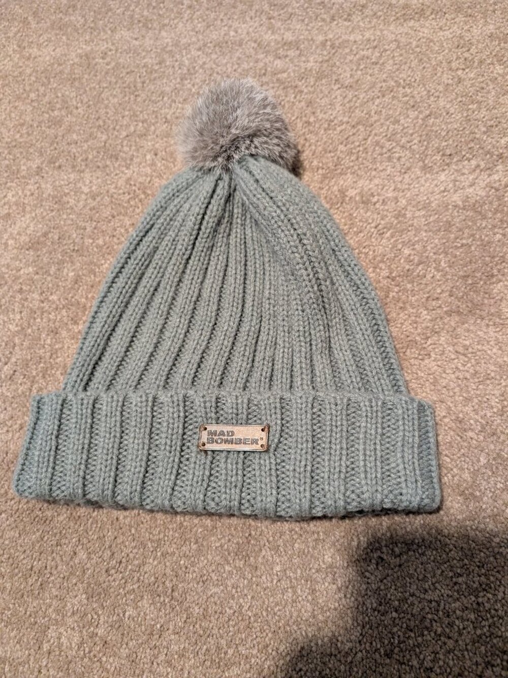Mad Bomber Beanie gray with tassel